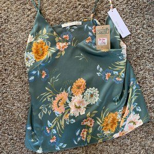 Silk Floral Print Tank